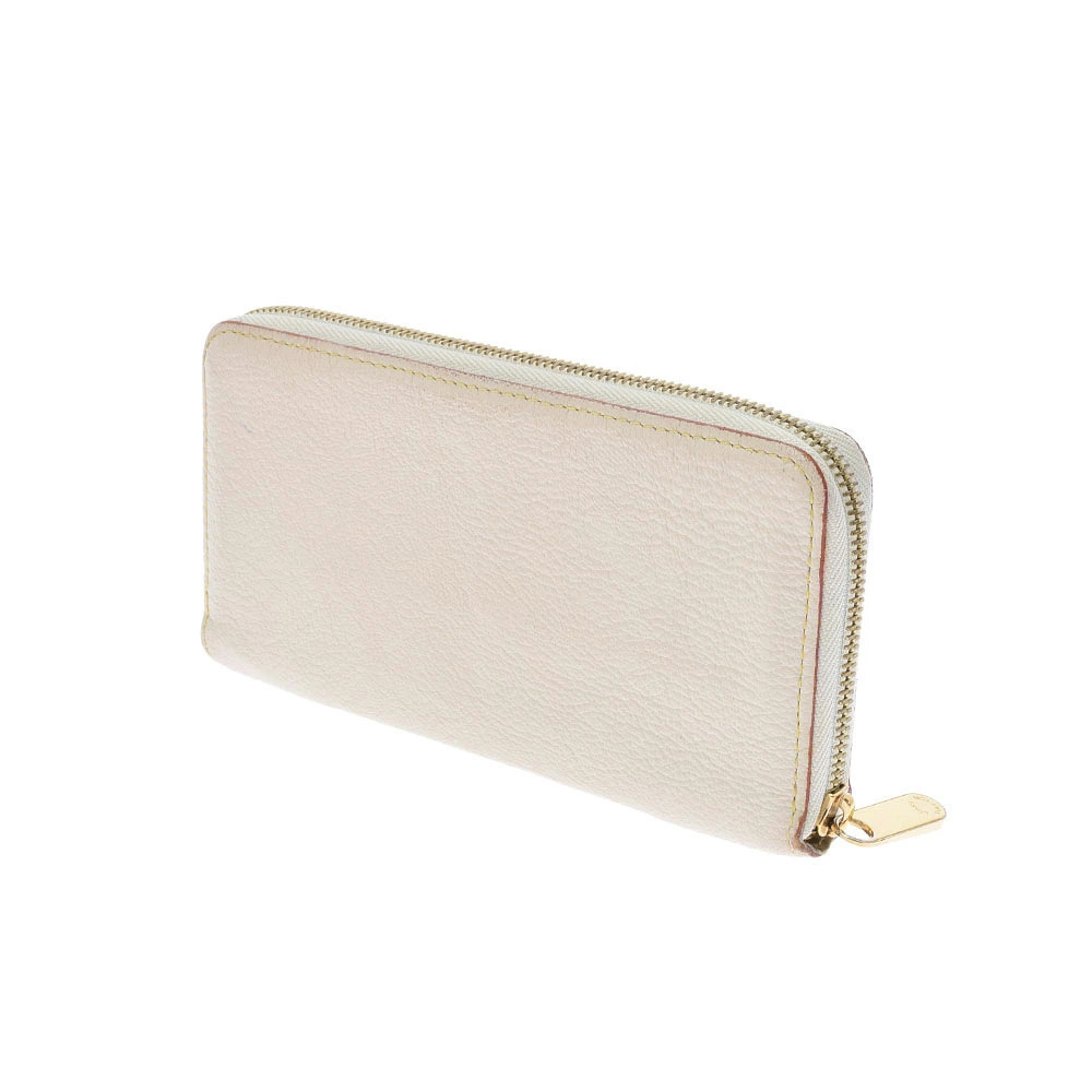Louis Vuitton Leather Wallet Suhali Zippy Blanc Long White